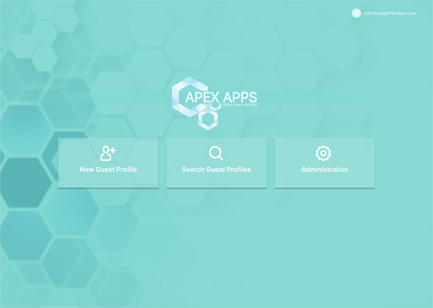 Custom application prototype home screen